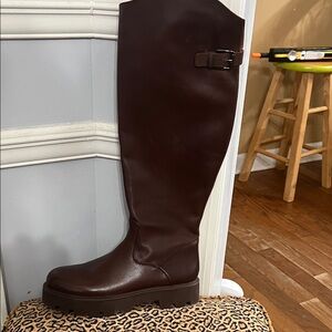 Chic Brown Leather Boots